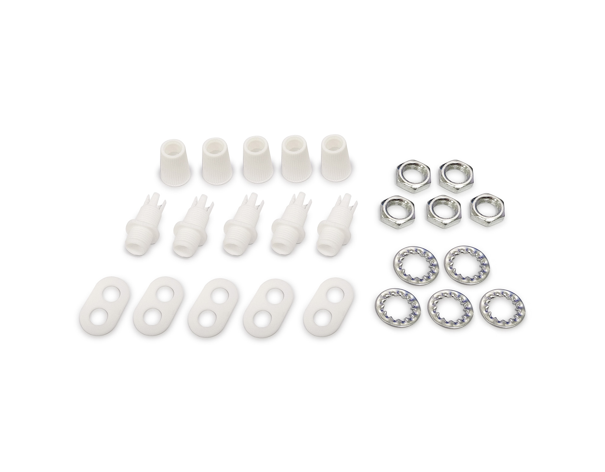 Hayes 1.4cm 5pcs Compression Cable Grip Pack White